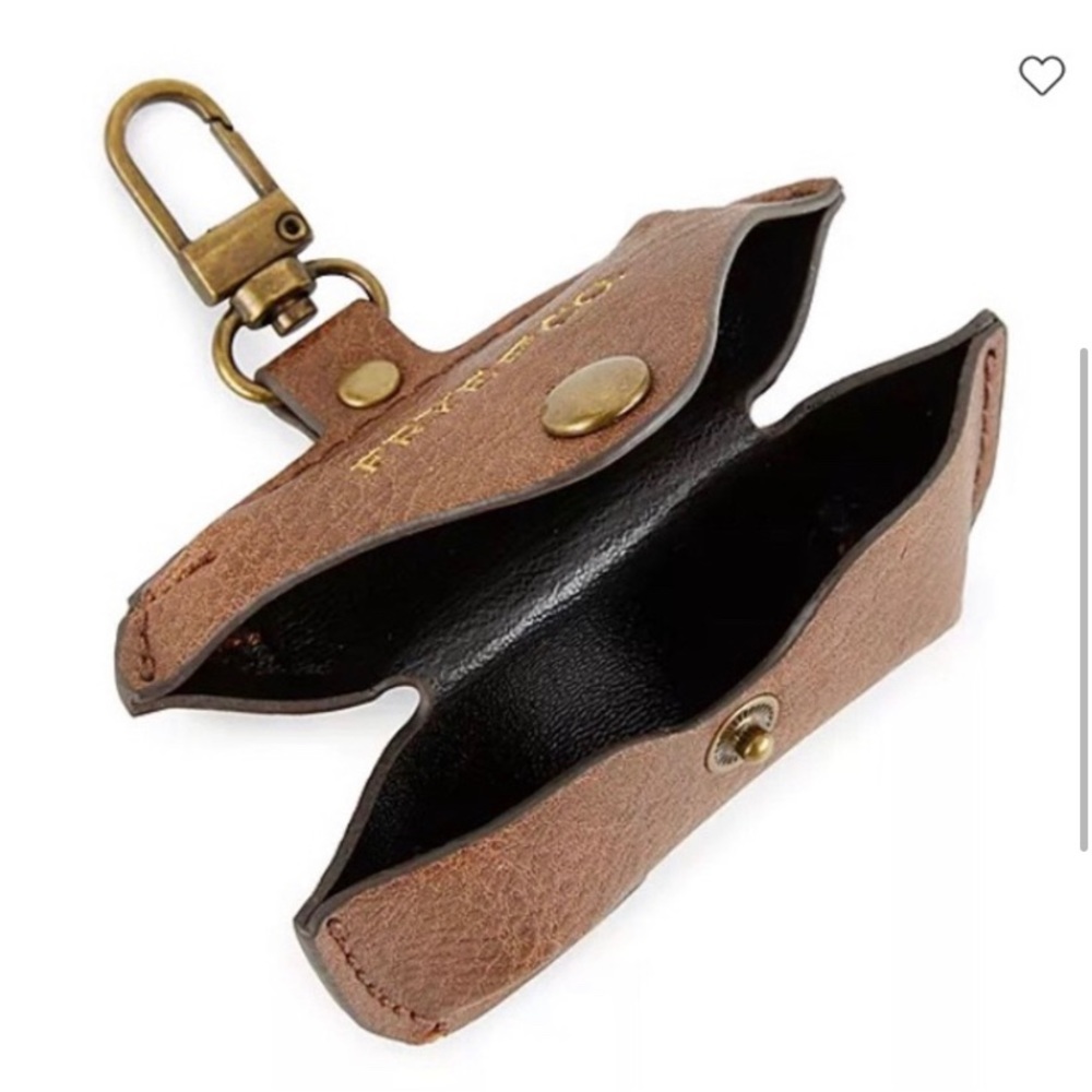 Frye Vegan Leather Earbud Case- Pro NIB! Brown Cognac NEW IN GIFT BOX ☝🏻🥳🎁 - Picture 2 of 4